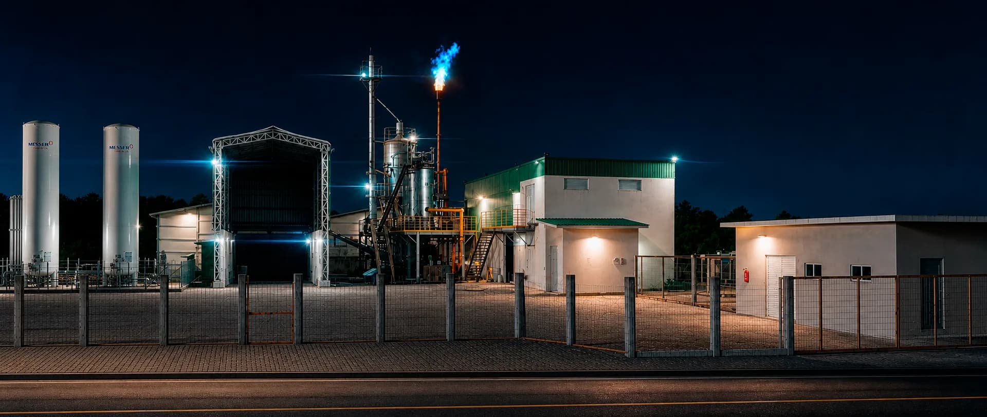 Usina de gasificação de biomassa em leito fluidizado da AHS Energia, em Araquari (SC)